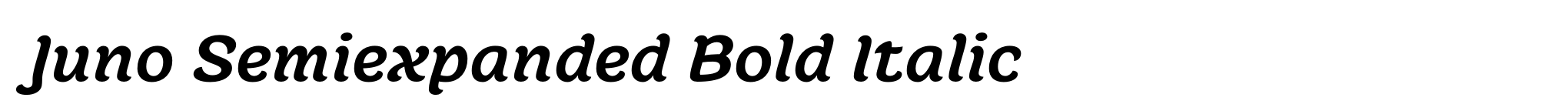 Juno Semiexpanded Bold Italic image
